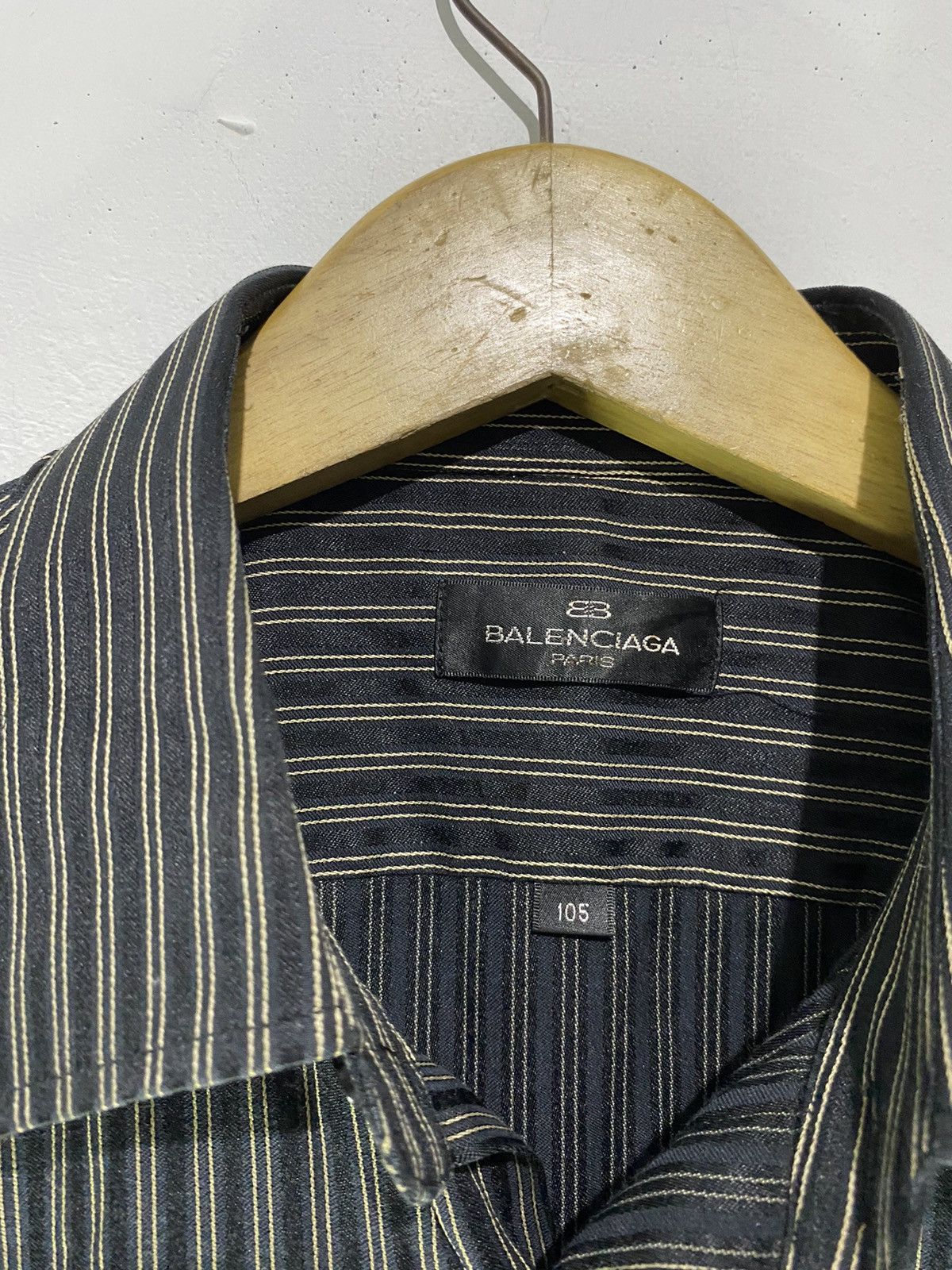Balenciaga Vintage balenciaga striped button shirt Size US XL / EU 56 / 4 - 6 Thumbnail