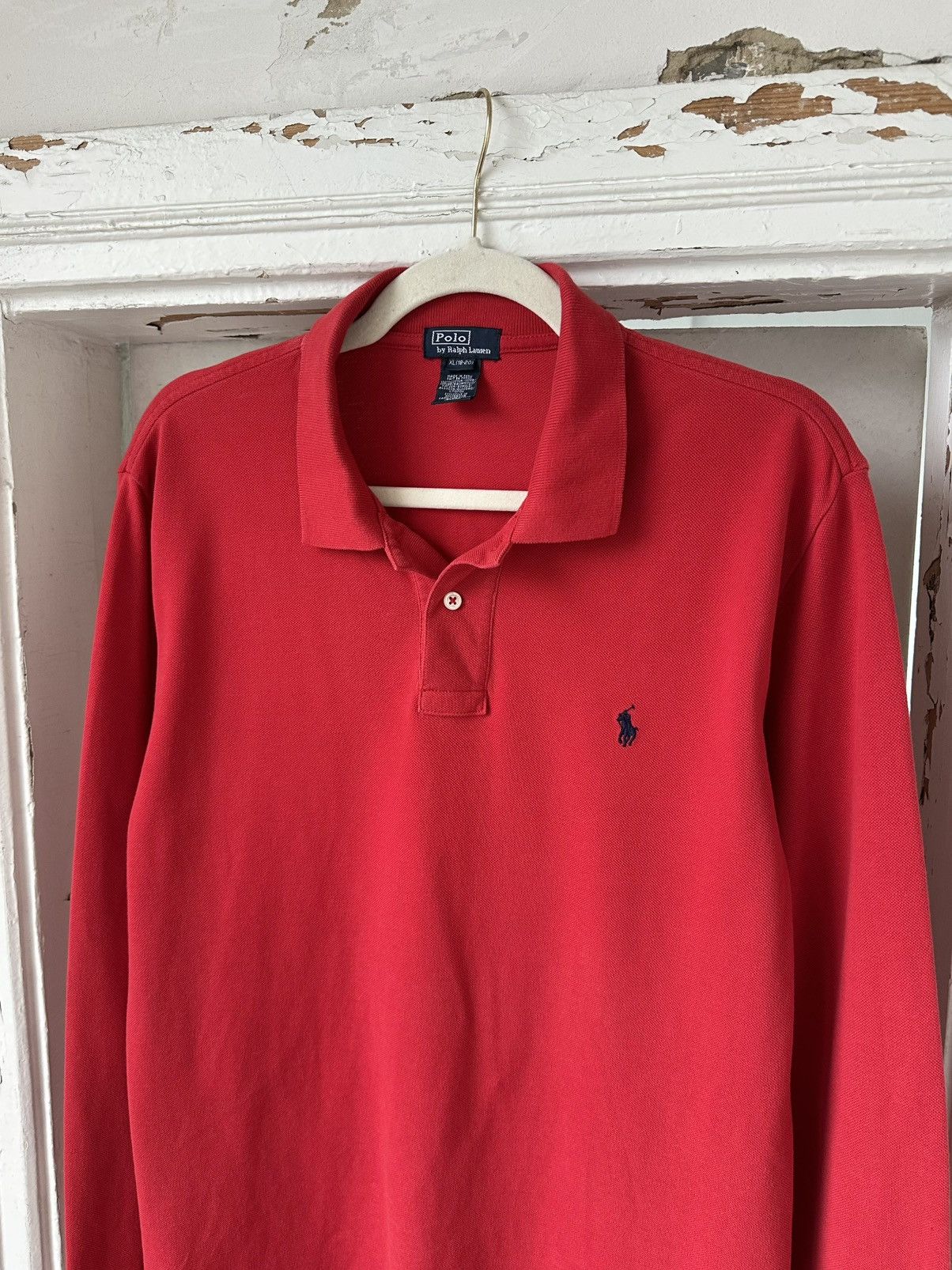 Polo Ralph Lauren Vintage Ralph Lauren Cotton Long Sleeve Polo Size US M / EU 48-50 / 2 - 2 Thumbnail