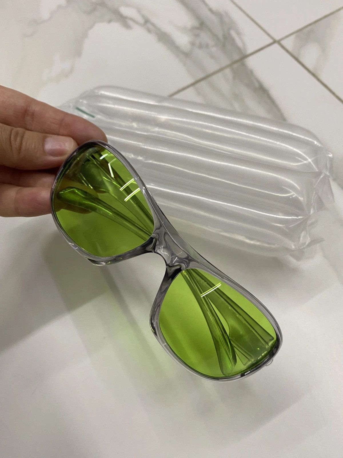 Electric Visual Green vintage futuristic sunglasses y2k Size ONE SIZE - 3 Thumbnail