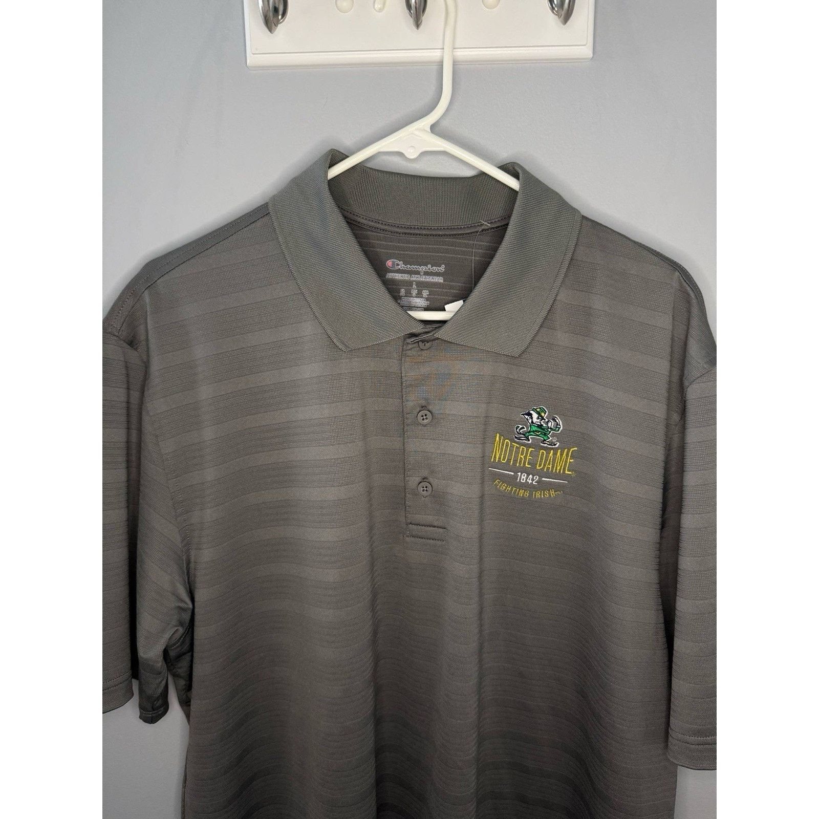 Champion NWT Champions Notre Dame Fighting Irish Performance Polo L Size US L / EU 52-54 / 3 - 8 Thumbnail