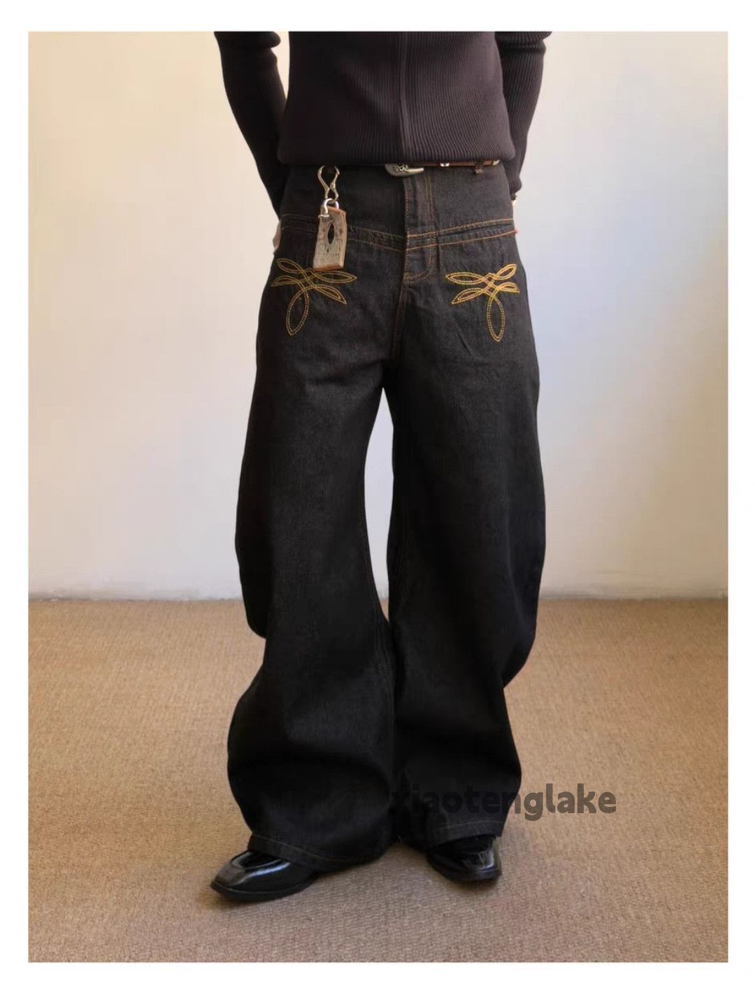 Jean ltx vintage loose baggy skate hiphop flared cargo jeans Size US 33 - 1 Thumbnail