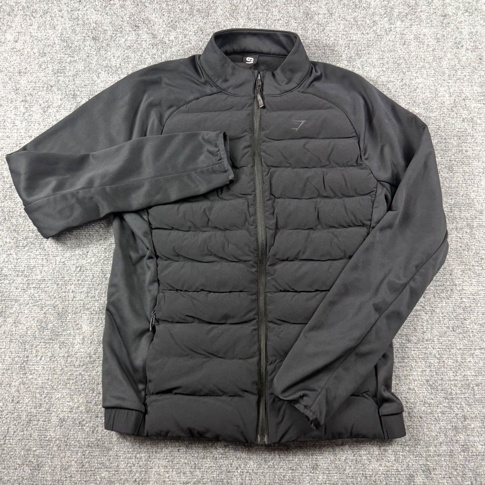 Gymshark Gymshark Jacket Mens Small Black Quilted Puffer Fleece Full Zip Training Hybrid Size US S / EU 44-46 / 1 - 7 Thumbnail