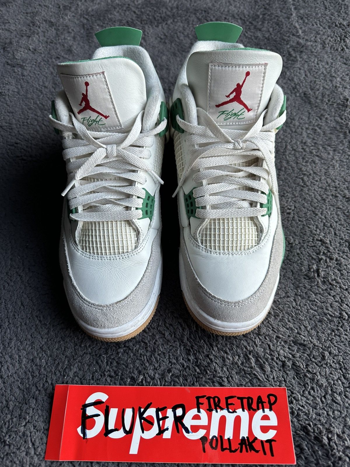 Nike SB Nike SB x Air Jordan 4 Pine Green used 9/10 SIZE 10US NO BOX Size US 10 / EU 43 - 1 Thumbnail