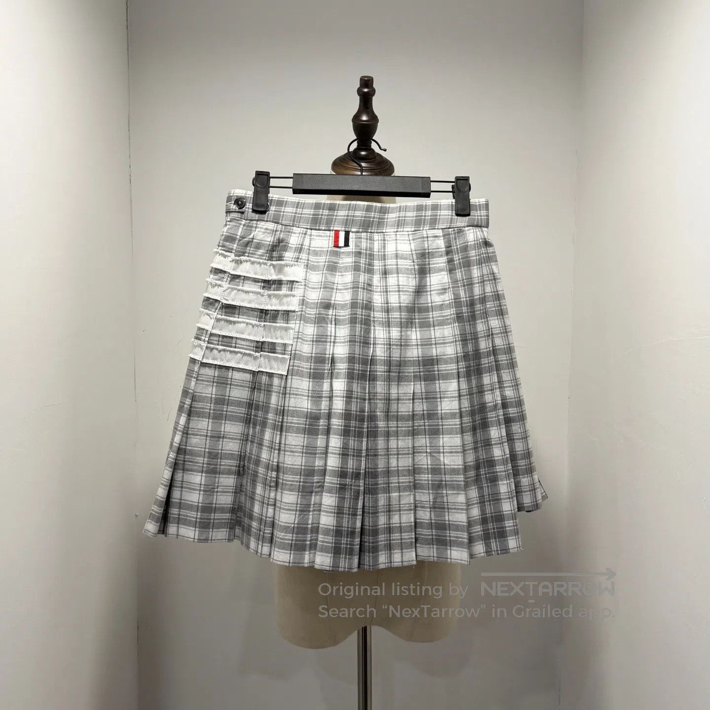 Thom Browne Thom Browne College Style Fine Stripe Pleated Skirt| Size 37" - 2 Thumbnail