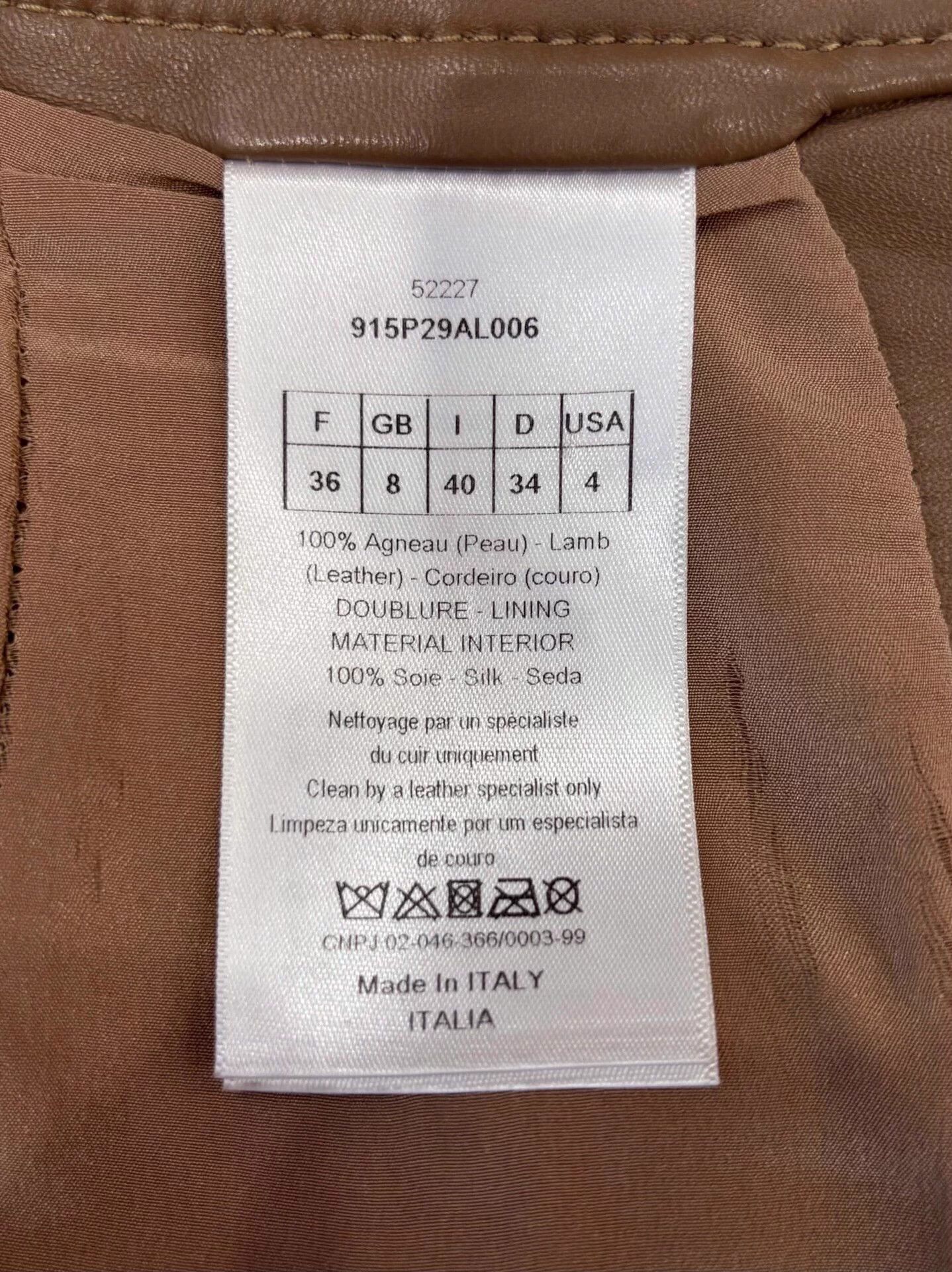 Dior Dior Khaki Lambskin Leather Short 36 Size 26" / US 2 / IT 38 - 5 Thumbnail