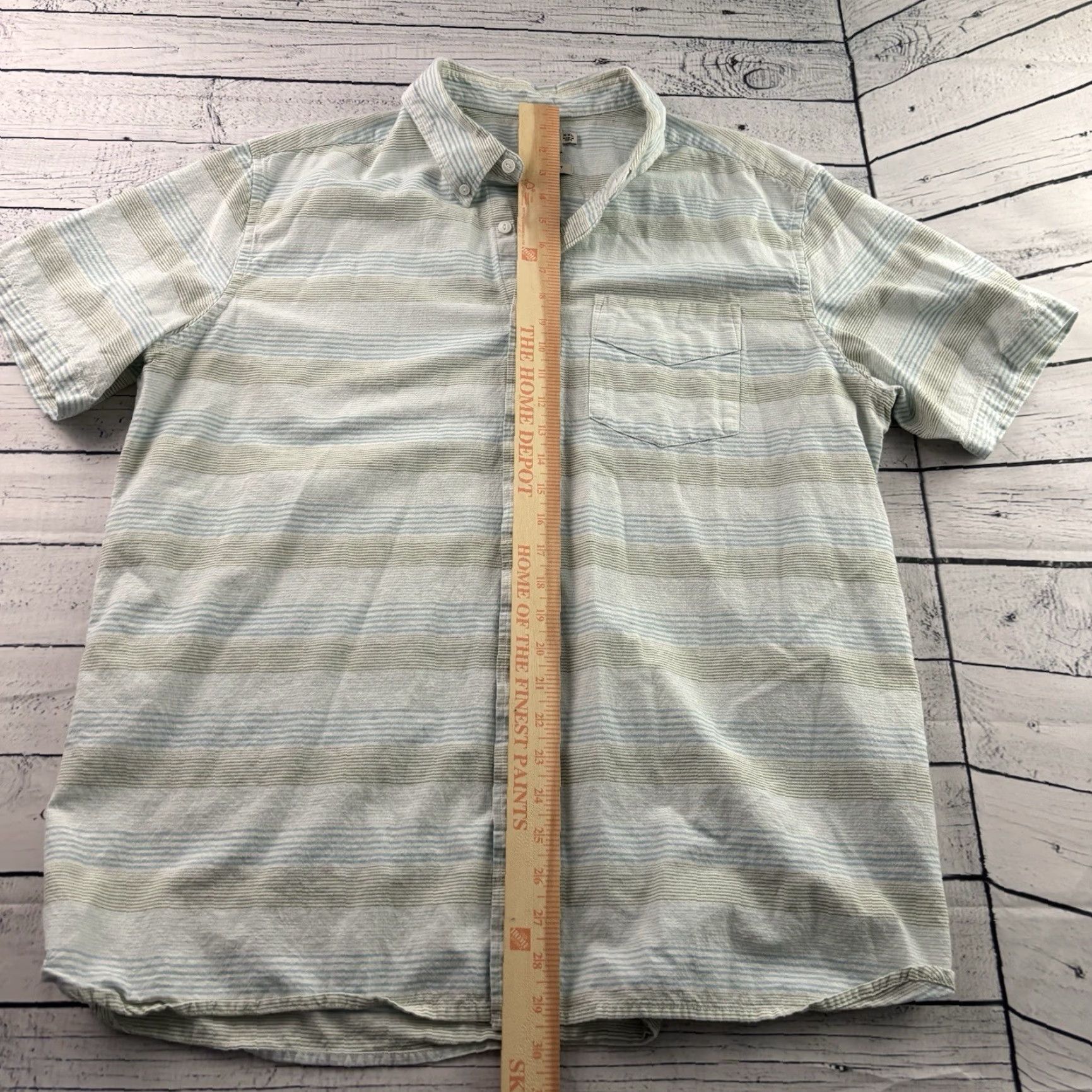 Flint And Tinder Flint And Tinder Short Sleeve Classic Cotton Hemp Button Front Shirt Mens XXL Multicolor Cotton Hemp Shirt Men 2XL Size US XXL / EU 58 / 5 - 3 Thumbnail
