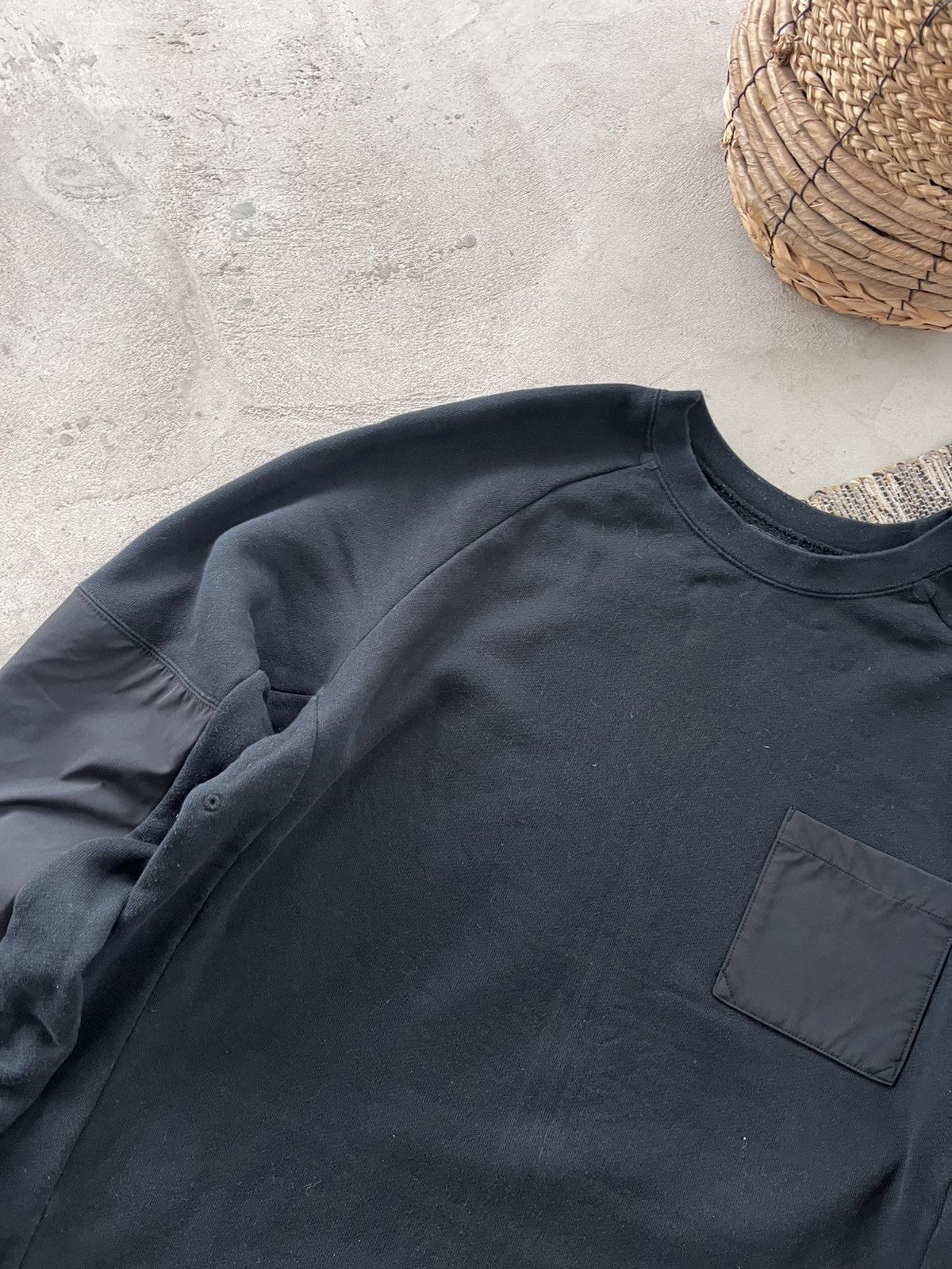 Nike Vintage Nike SB Black Nylon Blank sk8 Sweatshirt basic Size US XL / EU 56 / 4 - 4 Thumbnail