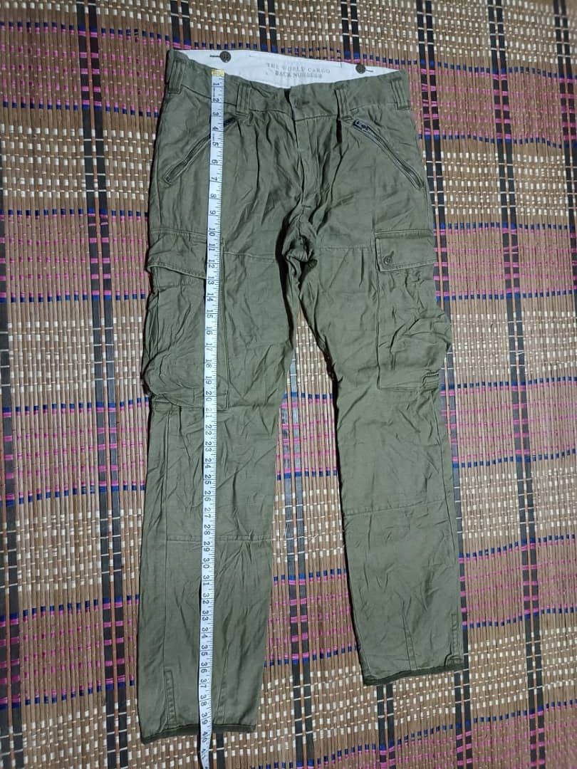 Designer Vintage BACK Number Cargo Pants Military Style Size US 31 - 18 Thumbnail