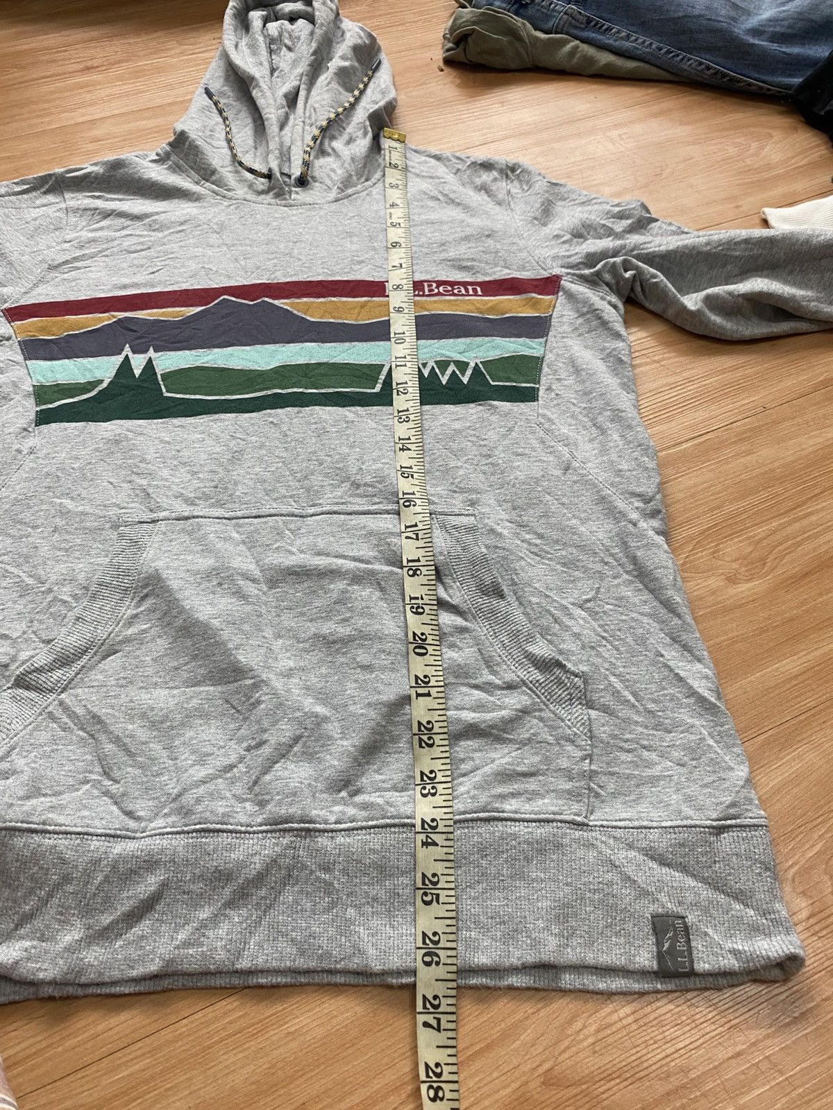 L.L. Bean L.L. Bean Gray Scenic Stripe Hoodie Sweatshirt very rare Size US S / EU 44-46 / 1 - 9 Thumbnail