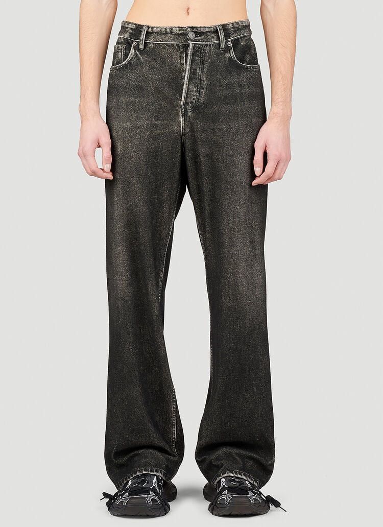 Balenciaga Denim Trompe L’Oleil Print Pant Jeans