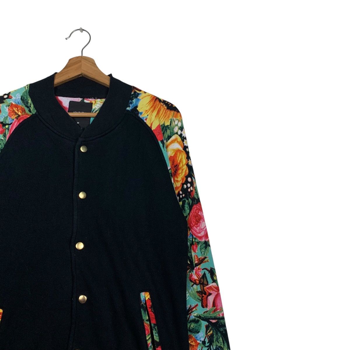 Japanese Brand JOYRICH Florals Graphic Sleeve Varsity Jacket #2207-C97 Size US M / EU 48-50 / 2 - 5 Thumbnail