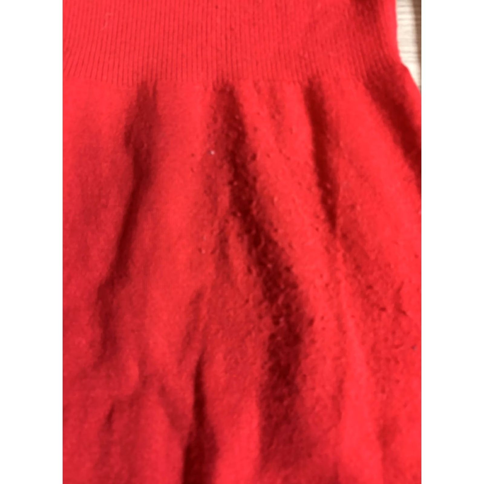 Armani Exchange Armani Exchange Sweater Dress Womens Large Red Merino Wool V-Neck Long Sleeve Shift Size L / US 10 / IT 46 - 5 Thumbnail