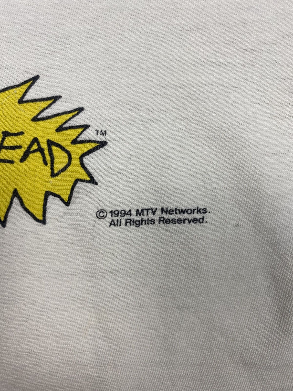 Mtv Vintage 1994 Beavis and Butt-Head Heavy Distressed Tee MTV Size US L / EU 52-54 / 3 - 17 Thumbnail