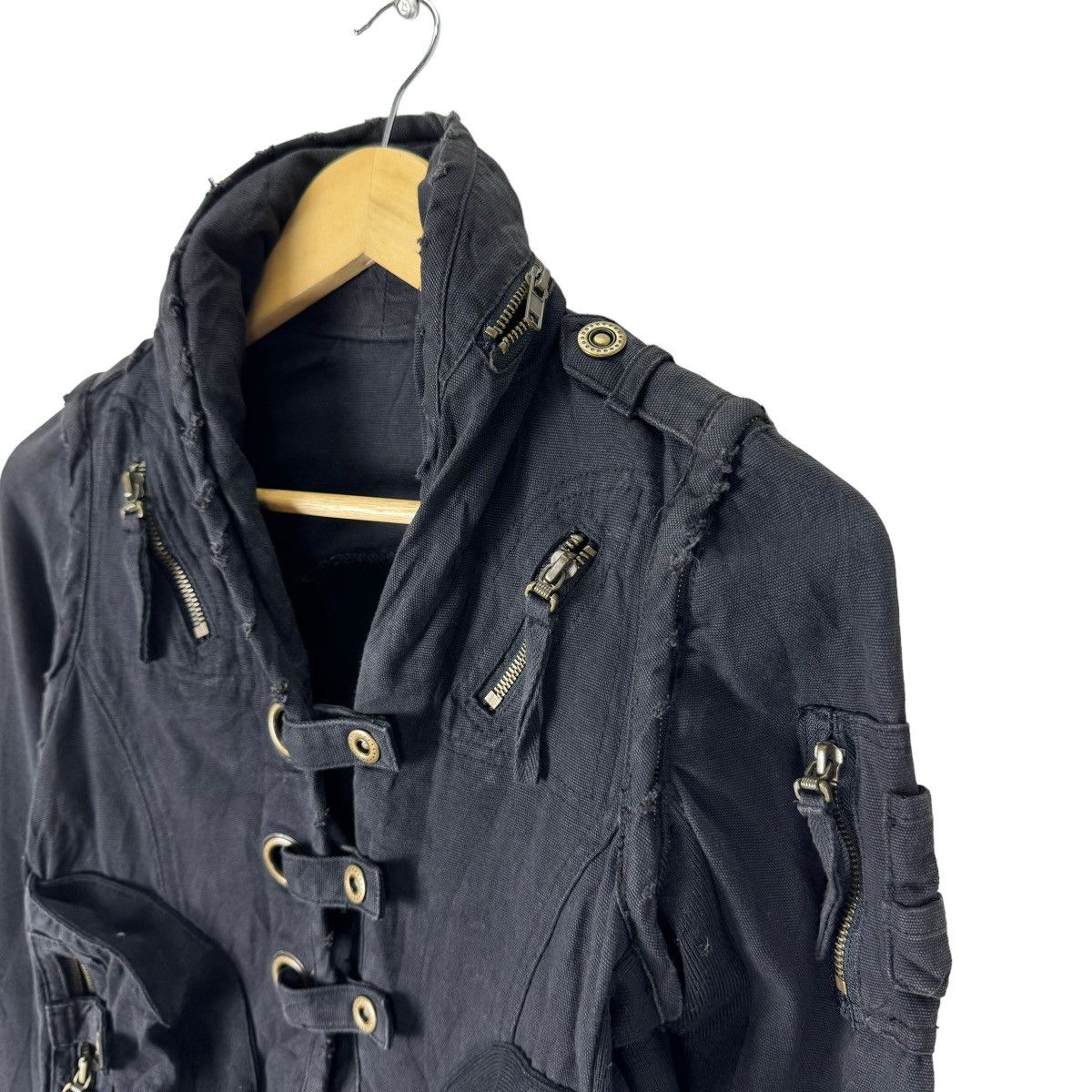 Japanese Brand ⚡️CAROLL SMALL PART DETACHABLE SLEEVE HOODIE BONDAGE JACKET Size XS / US 0-2 / IT 36-38 - 6 Thumbnail