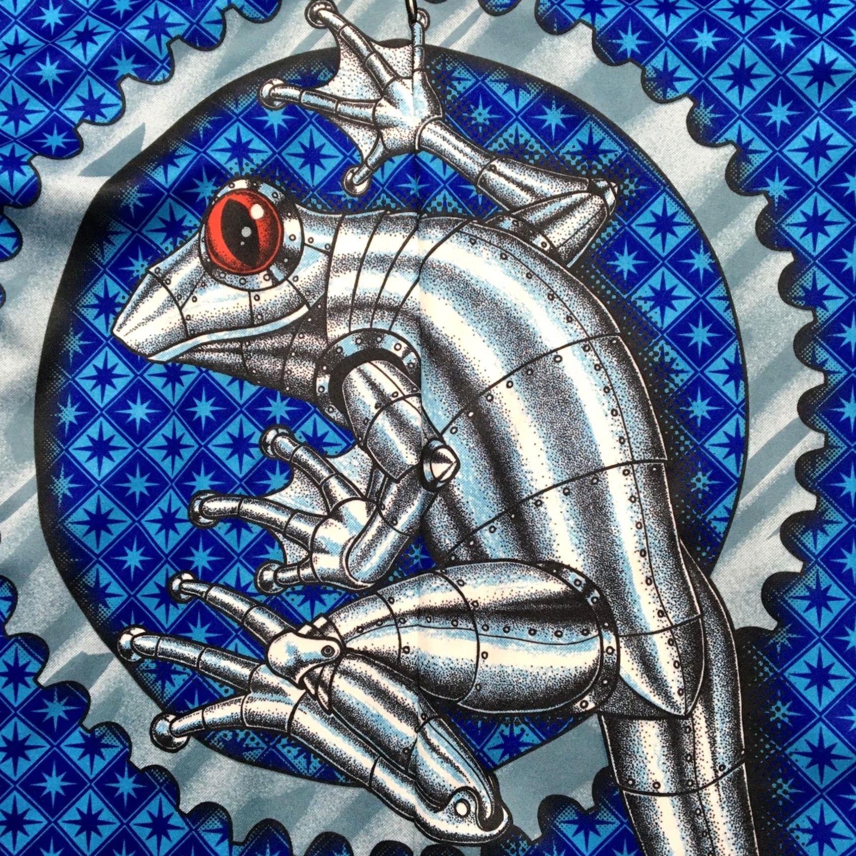Vintage VINTAGE Primal Wear Cycling Jersey Mens L Blue Coolmax Robo Lizard Gecko Made USA Size US L / EU 52-54 / 3 - 2 Thumbnail