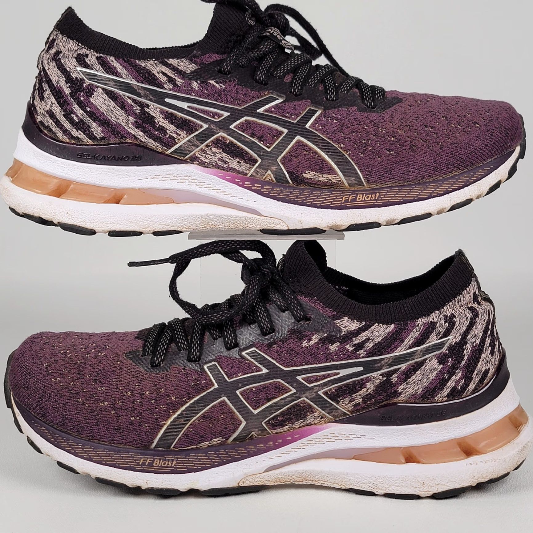 Asics Womens ASICS GEL-KAYANO 28 MK Size 7.5 1012B126-500 Deep Plum/Black Sneaker Athletic Shoes Size US 8 / IT 38 - 5 Thumbnail