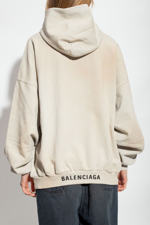 Balenciaga o1s1wg110425 Hoodie in Beige Size S / US 4 / IT 40 - 4 Thumbnail