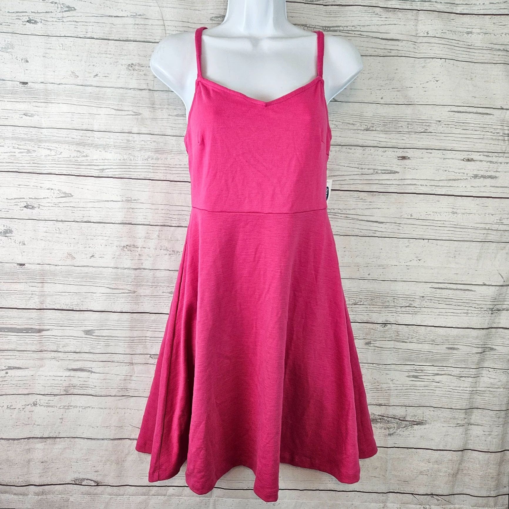 Old Navy Old Navy Womens Dress Solid Pink Sleeveless Cotton Blend Sz S Size S / US 4 / IT 40 - 2 Thumbnail