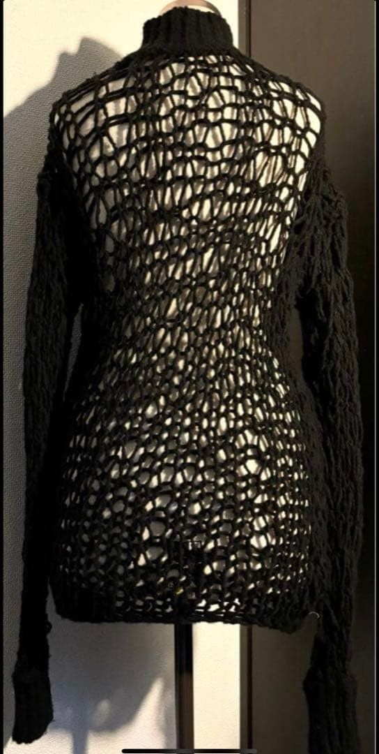 Ann Demeulemeester ANN DEMEULEMEESTER Fish Knit Low Gauge Sweater Size US XL / EU 56 / 4 - 2 Thumbnail