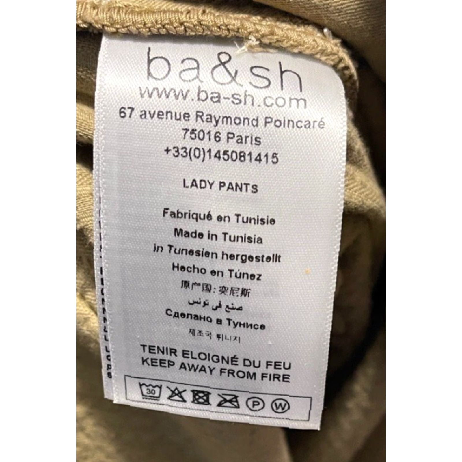 ba&sh ba&sh Trousers Wide Leg Women Regular 38 Brown Corduroy Rope Belt Pockets Size 26" / US 2 / IT 38 - 4 Thumbnail