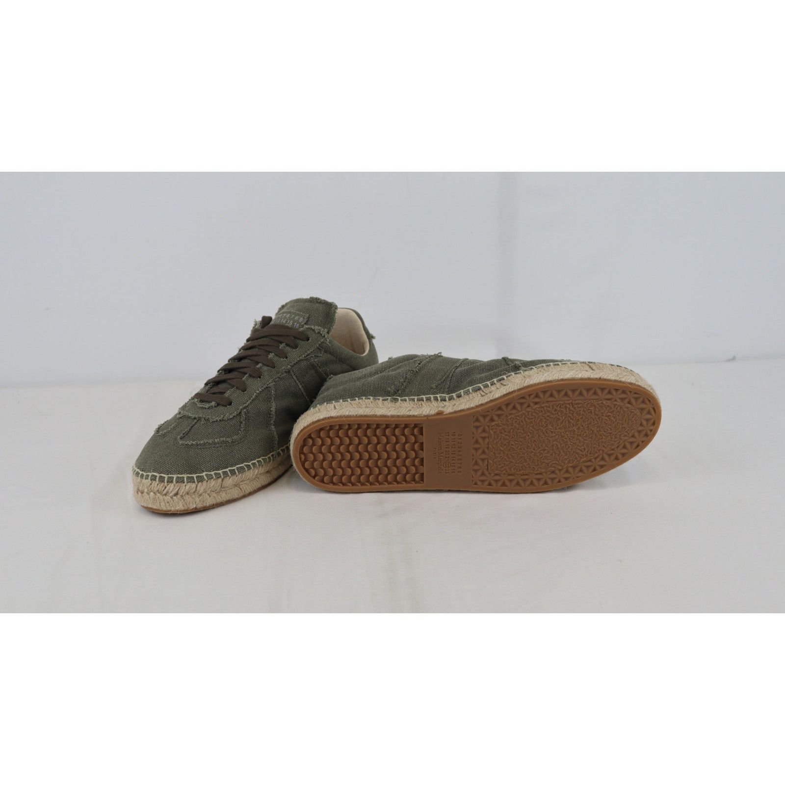 Maison Margiela o1rshd1 Canvas Low-Top Sneakers in Green Size US 8 / EU 41 - 9 Thumbnail