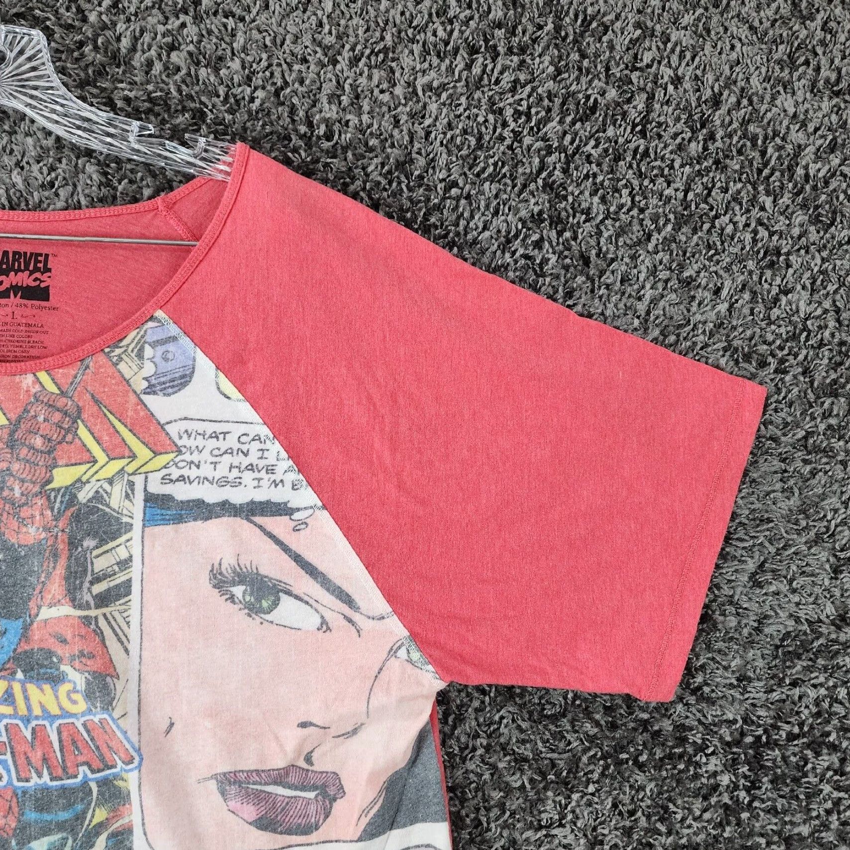 Vintage VINTAGE Marvel Comics Graphic Tee Womens Cropped Red L Spiderman Ironman X-Men Size 36" / US 14 / IT 50 - 3 Thumbnail