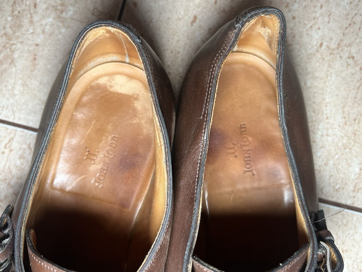 John Lobb Vintage JOHN LOBB William Brown Double Leather Monk Straps Size US 11 / EU 44 - 20 Thumbnail