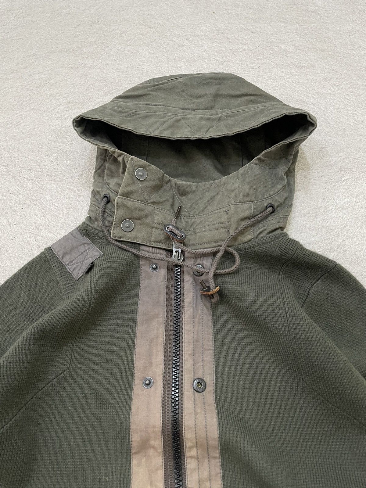 Japanese Brand G-Star Raw R3301 Technical Knit Hooded Jacket Olive Utility Size US M / EU 48-50 / 2 - 4 Thumbnail