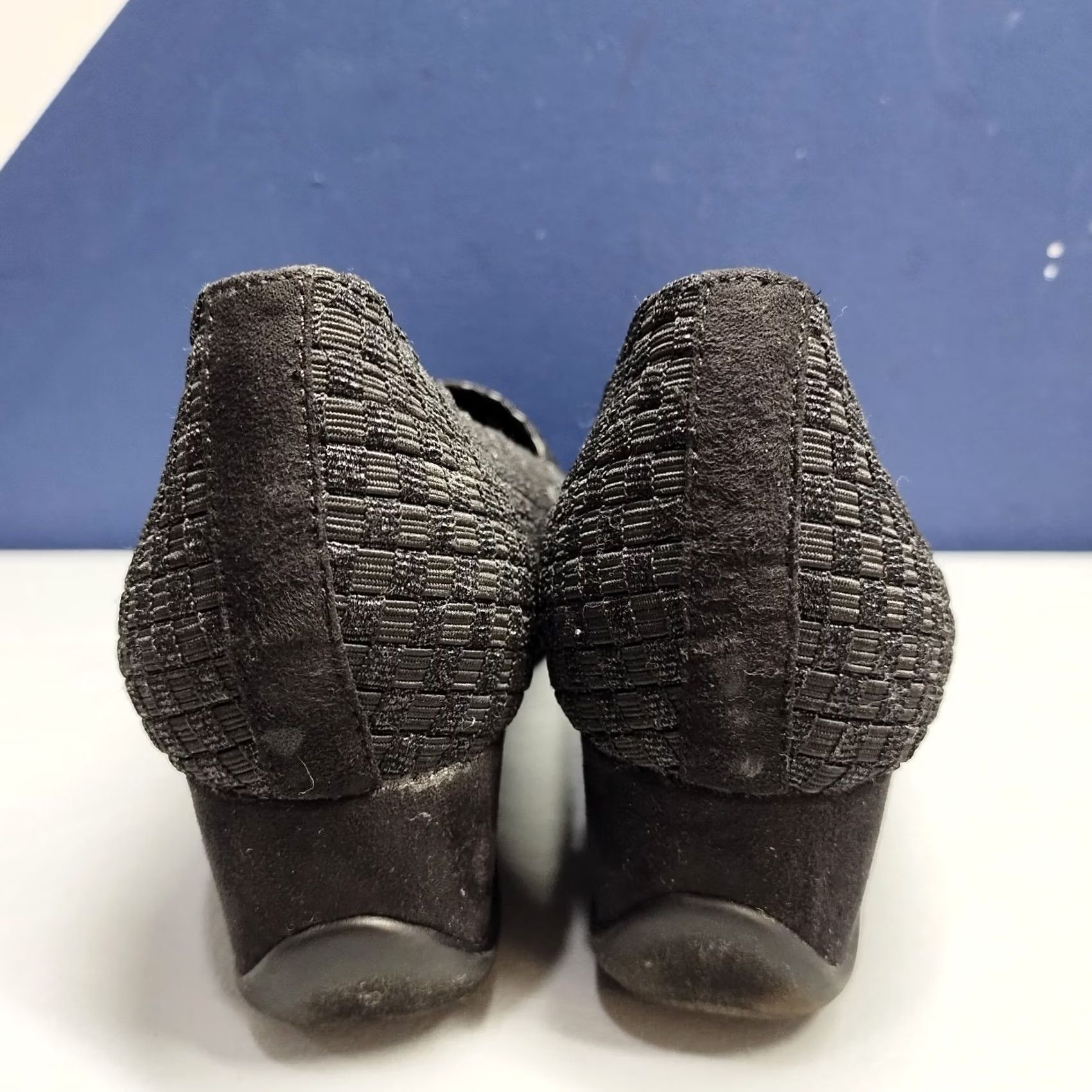 ALEXIS Zee Alexis Wedge Ballet Flats Womens 8 Black & Gray Stretch Slip On Comfort Flat Shoes Size US 8 / IT 38 - 5 Thumbnail