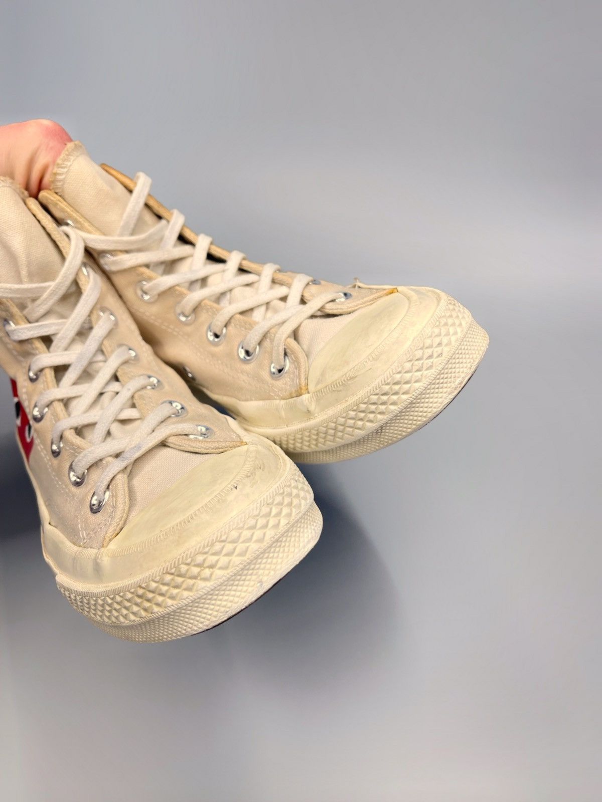 Comme des Garcons × Comme des Garcons PLAY × Converse Comme Des Garcons Play x Converse Hi-Top Sneakers Size US 7.5 / IT 37.5 - 7 Thumbnail