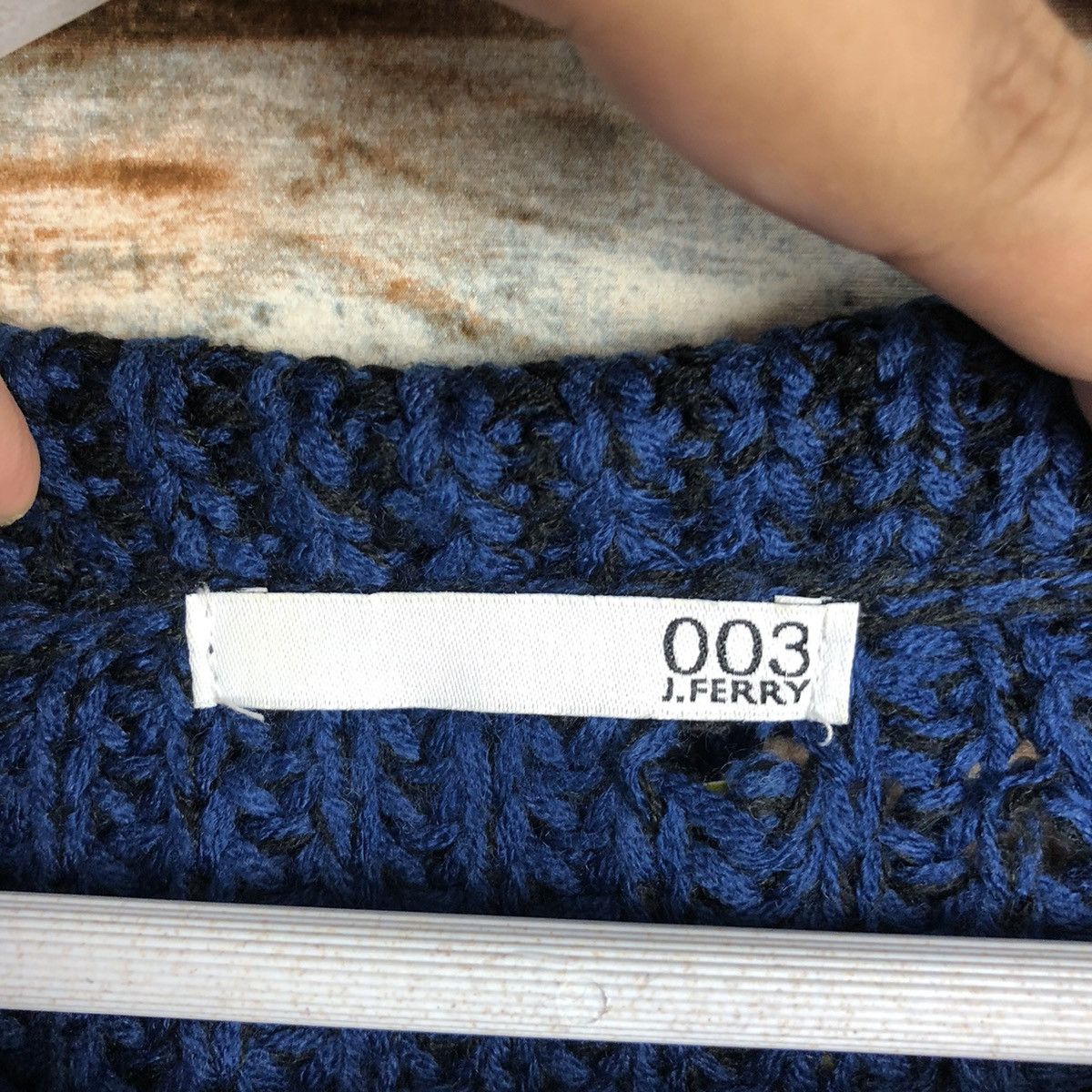 Homespun Knitwear × Japanese Brand 003 J.Ferry Blue Knitwear crop top #A1690 Size M / US 6-8 / IT 42-44 - 8 Thumbnail