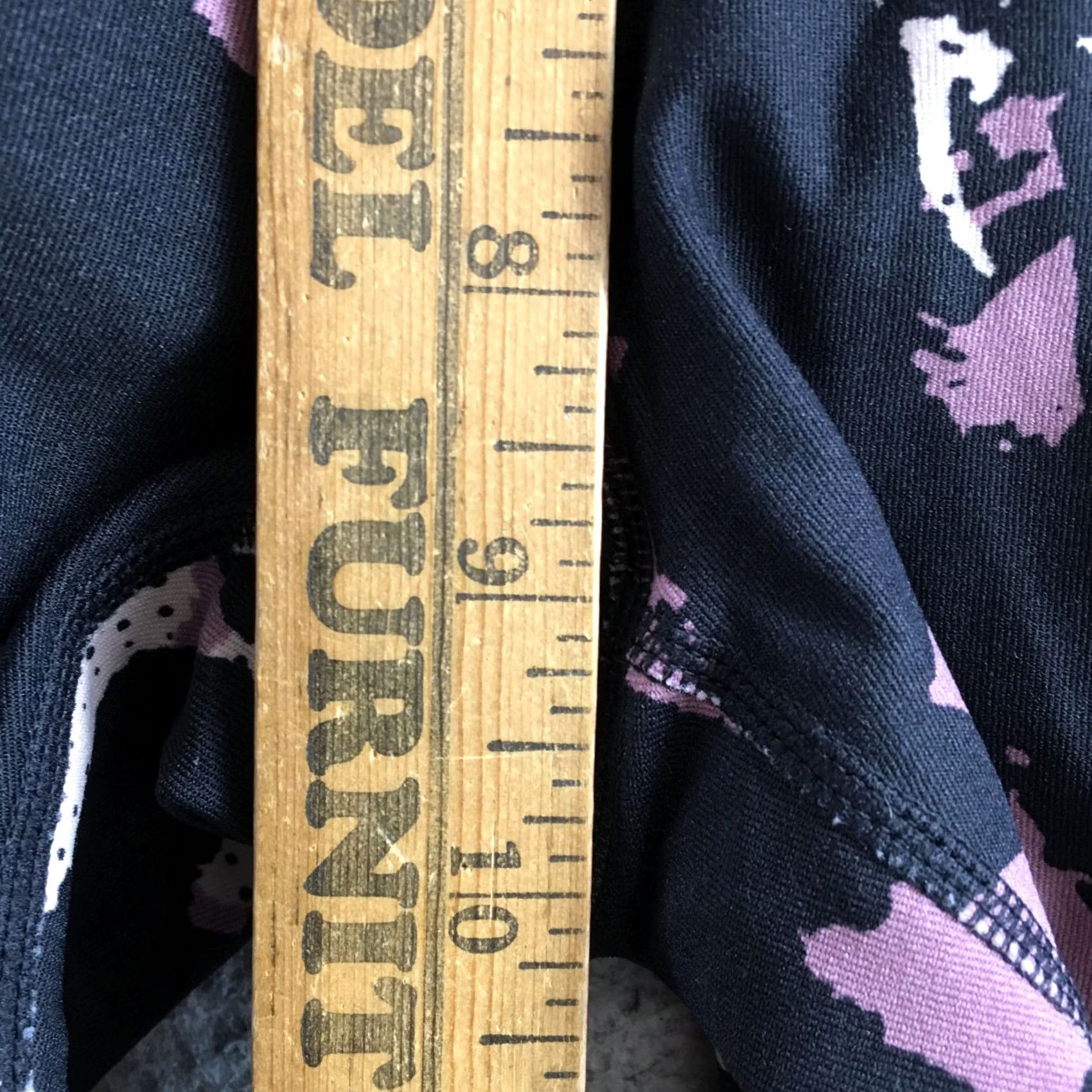 Calvin Klein Calvin Klein Leggings Womens M Black Pink Abstract Stretch Athletic Yoga Running Size 32" / US 10 / IT 46 - 6 Thumbnail