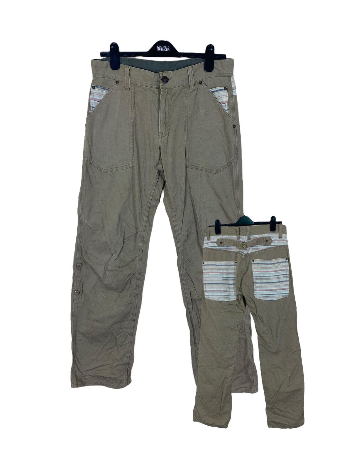 Japanese Brand Japanese Brand No Leash Bush Patchwork Pants Size US 33 - 1 Thumbnail