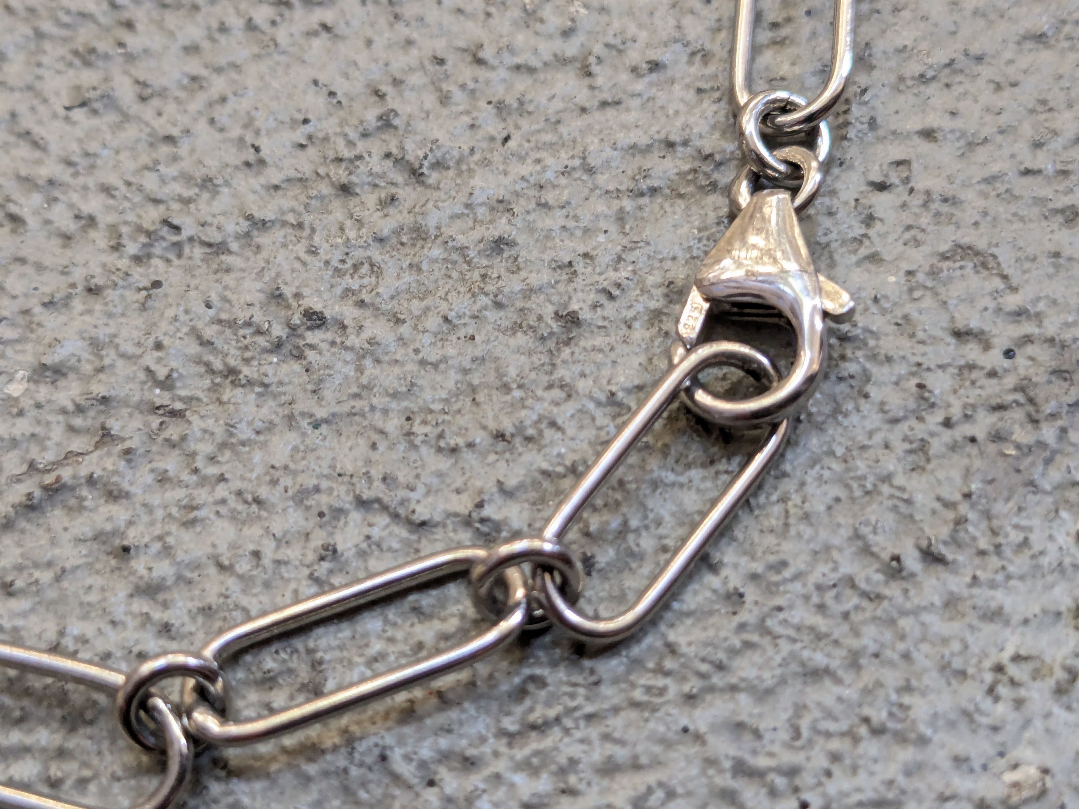 Sterling Silver Sterling Silver Bracelet Paperclip Link Chain 7.5" Size ONE SIZE - 8 Thumbnail