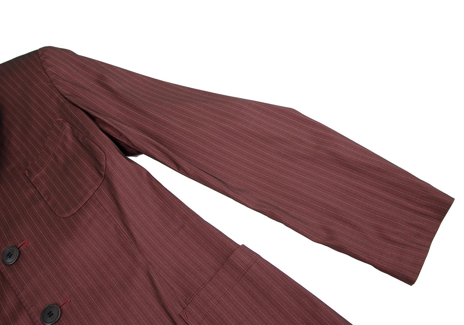 Jean Paul Gaultier Stretch Stripe Power Shoulder Jacket in Red Size 48 Size US M / EU 48-50 / 2 - 6 Thumbnail