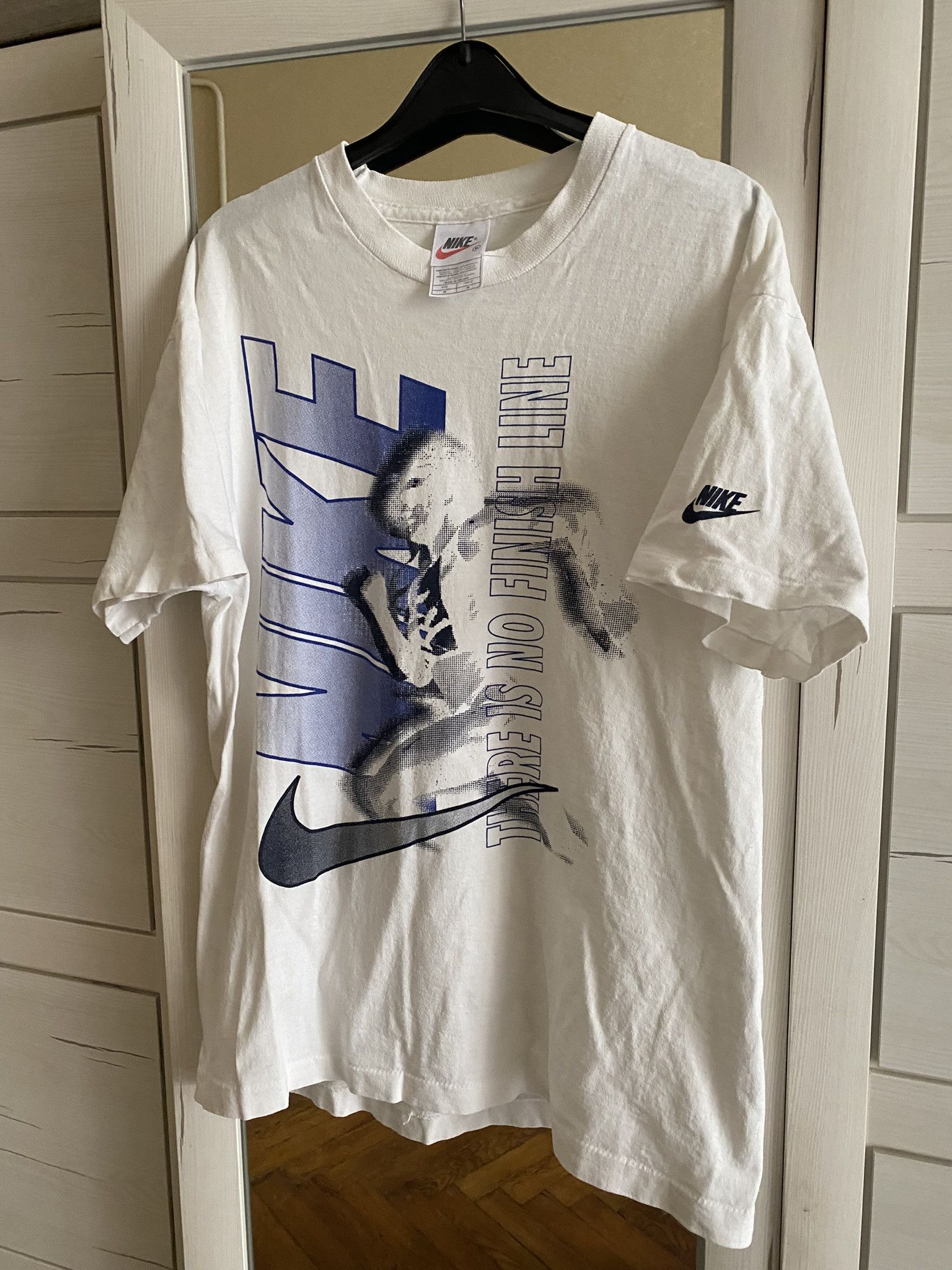 Nike Vintage 1990s Nike - There Is No Finish Line T-Shirt Size US M / EU 48-50 / 2 - 2 Thumbnail