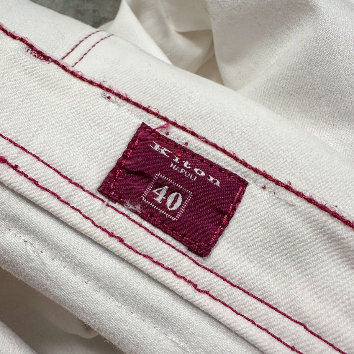 Kiton KITON Limited Edition Selvedge Denim Jeans In White Size US 40 / EU 56 - 10 Thumbnail