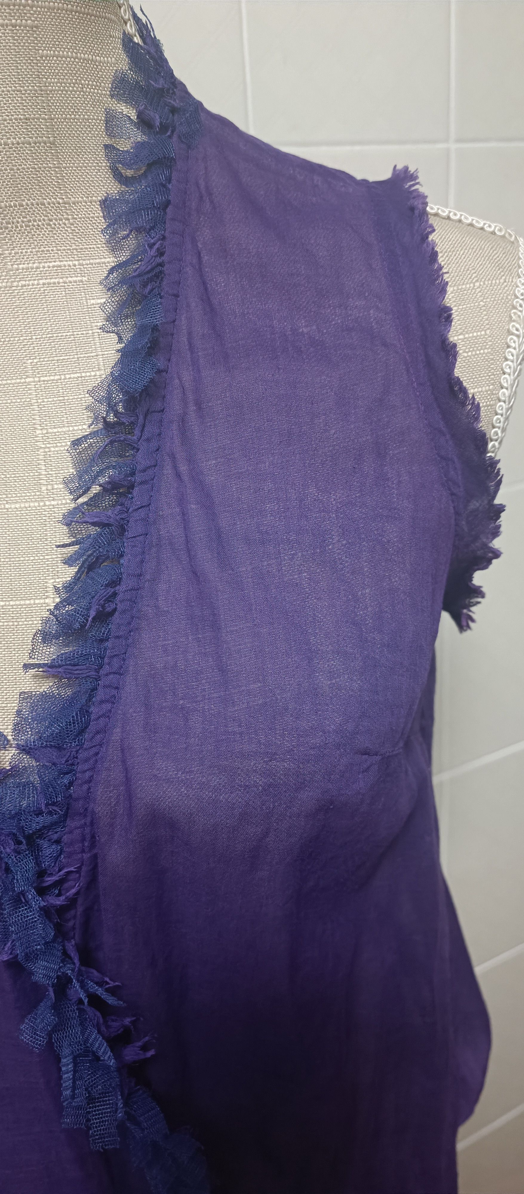 Jean Paul Gaultier Purple blouse with fringes Size M / US 6-8 / IT 42-44 - 4 Thumbnail