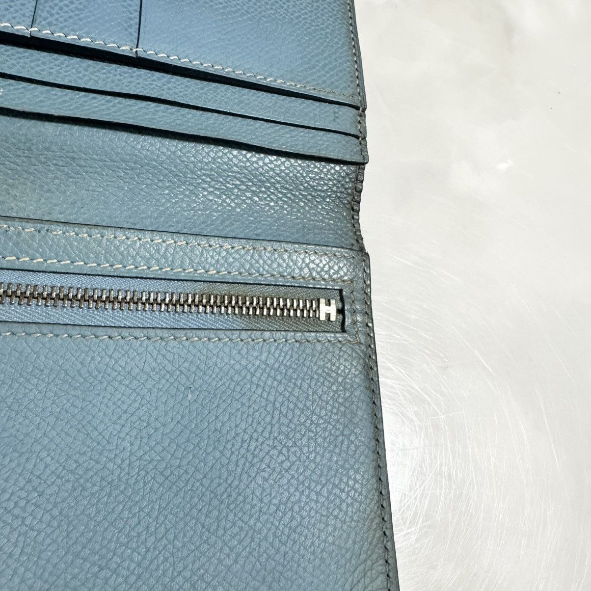 Hermes Hermes Bearn □J stamp 10 card pockets Tri-fold long wallet Size ONE SIZE - 16 Thumbnail