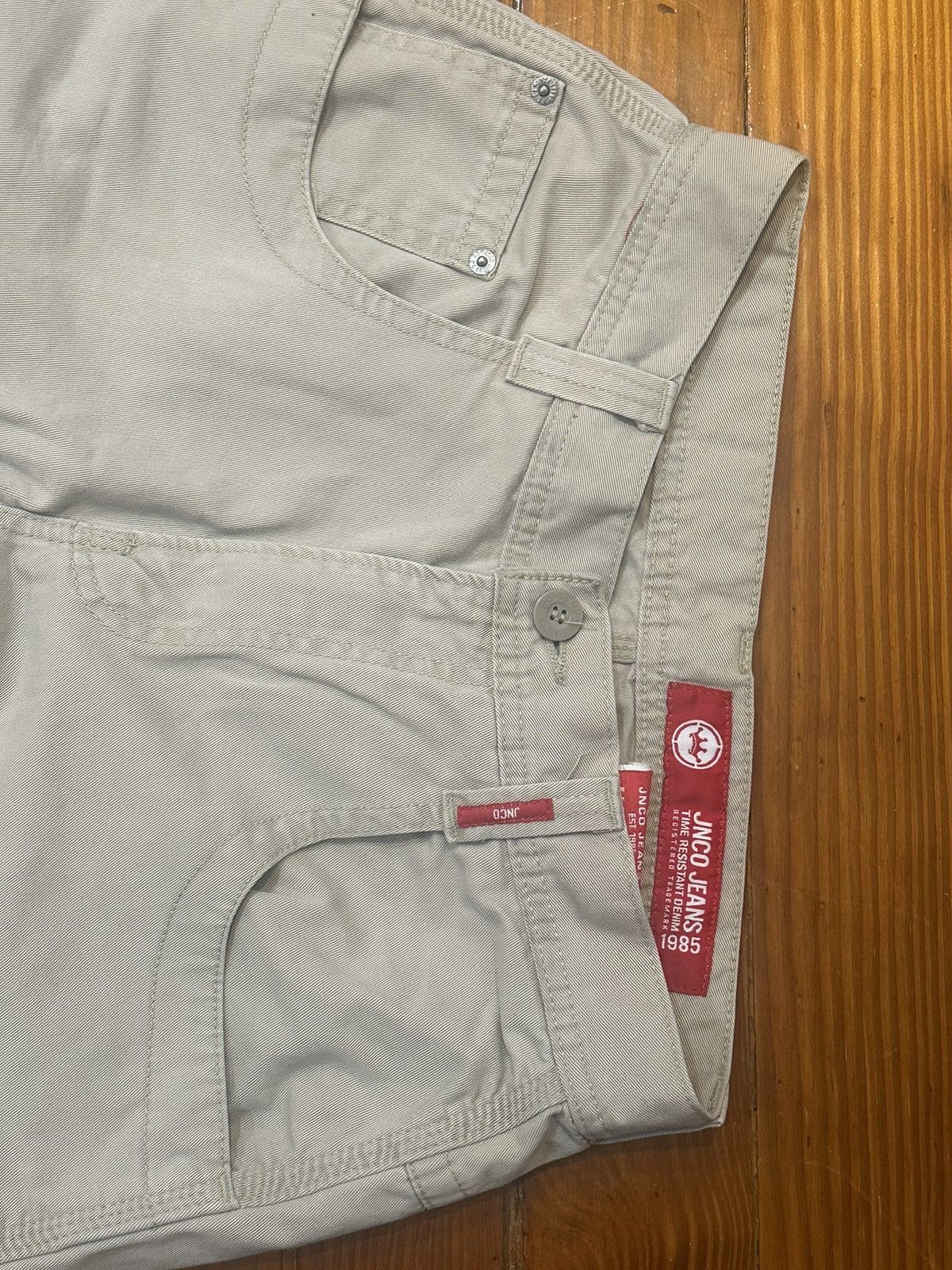 JNCO VintageJNCO Jeans Khaki with Red Crown Embroidery Size 29x30 Size US 29 - 1 Thumbnail