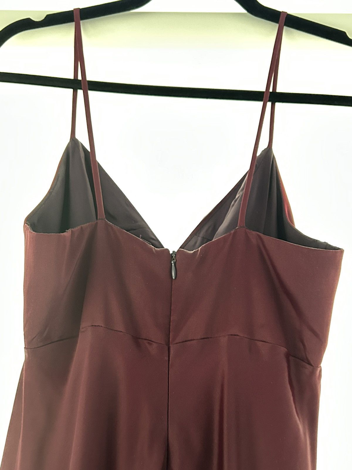 Vintage Onyx Nite Burgundy Satin Gown - Size 6 Size S / US 4 / IT 40 - 4 Thumbnail