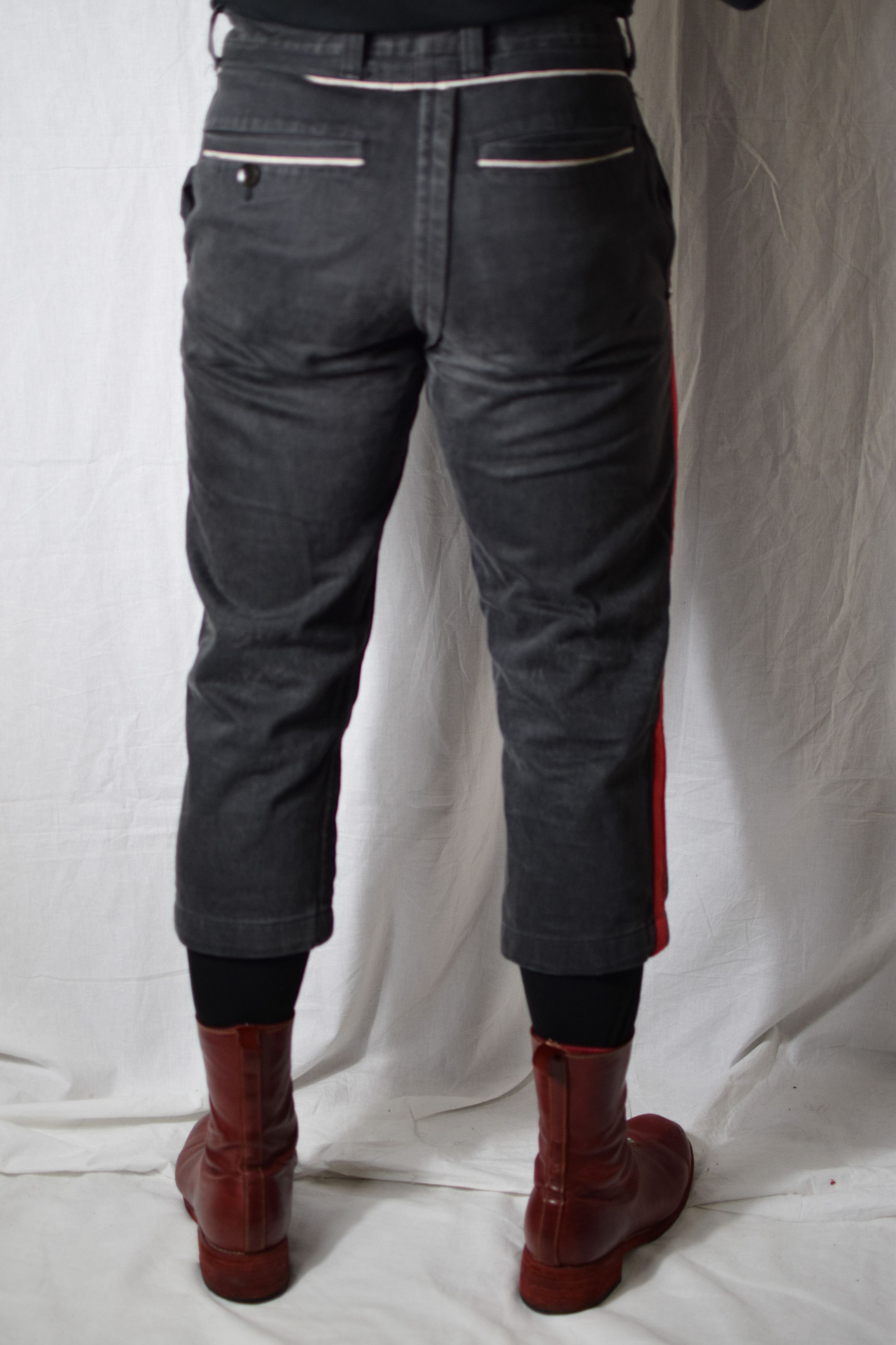Yohji Yamamoto YYPH Red Stripe Denim Pants - HX-P45-992 Size US 30 / EU 46 - 7 Thumbnail