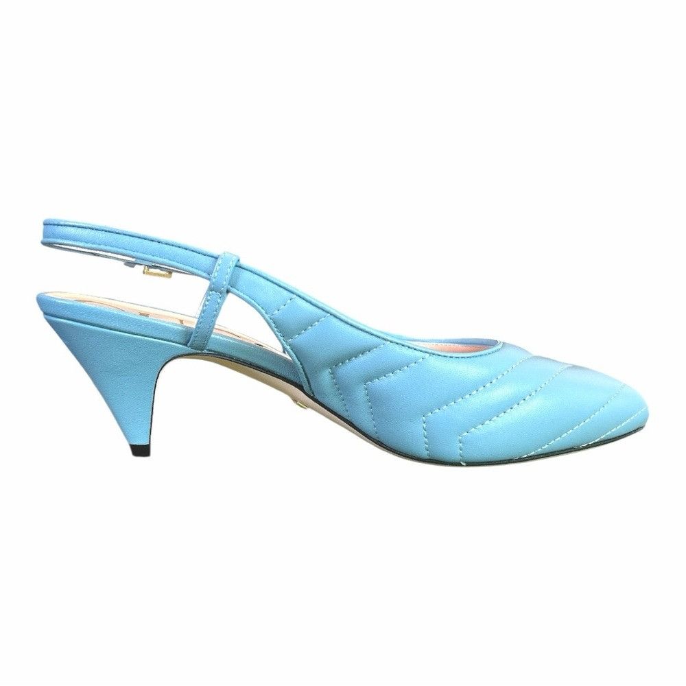 Gucci Gucci Charlotte Nappa Slingback Heels Light Blue GG Logo EU Size US 7 / IT 37 - 8 Thumbnail