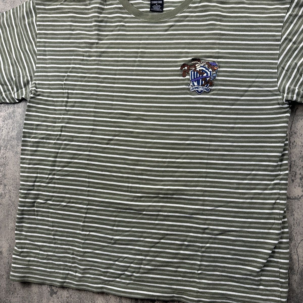 Disney × Vintage × Warner Bros Vintage 90s Looney Tunes Striped T Shirt Size US XL / EU 56 / 4 - 7 Thumbnail