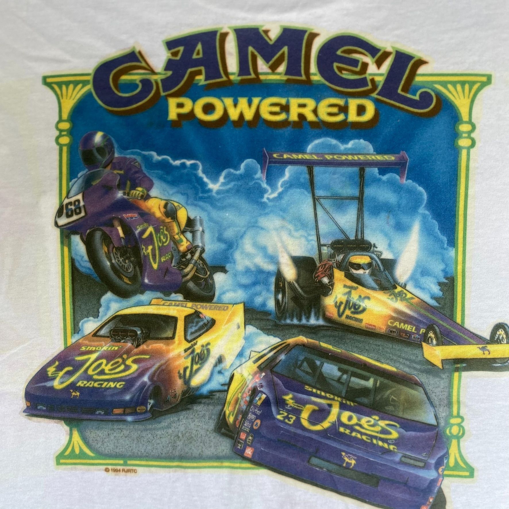 Camel Vintage 90s Camel Racing Shirt Single Stitch Cigarette Tee Size US XL / EU 56 / 4 - 3 Thumbnail