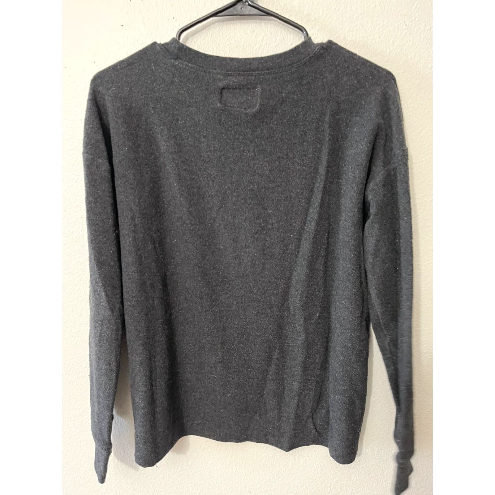 American Eagle Outfitters American Eagle Outfitters Sweatshirt Women’s S Charcoal Long Sleeve Round Neck Pullover Casual Activewear Knits Embroidered Gray Size S / US 4 / IT 40 - 2 Thumbnail