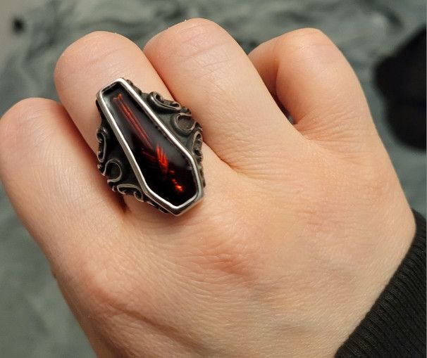Other Gothic Mummy Vampire Coffin Ring Size ONE SIZE - 1 Thumbnail