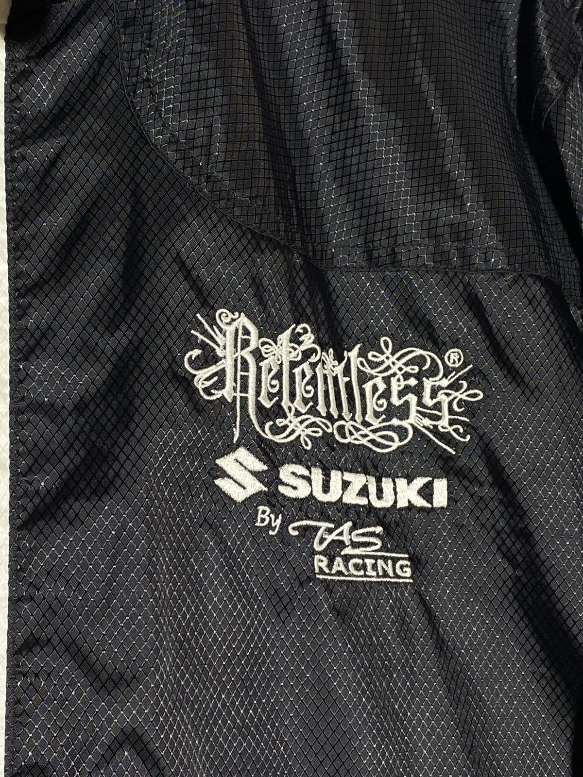 Vintage 🔥RELENTLESS SUZUKI RACING JACKET Y2K BIKER STREET GOTH VIBES Size US L / EU 52-54 / 3 - 12 Thumbnail