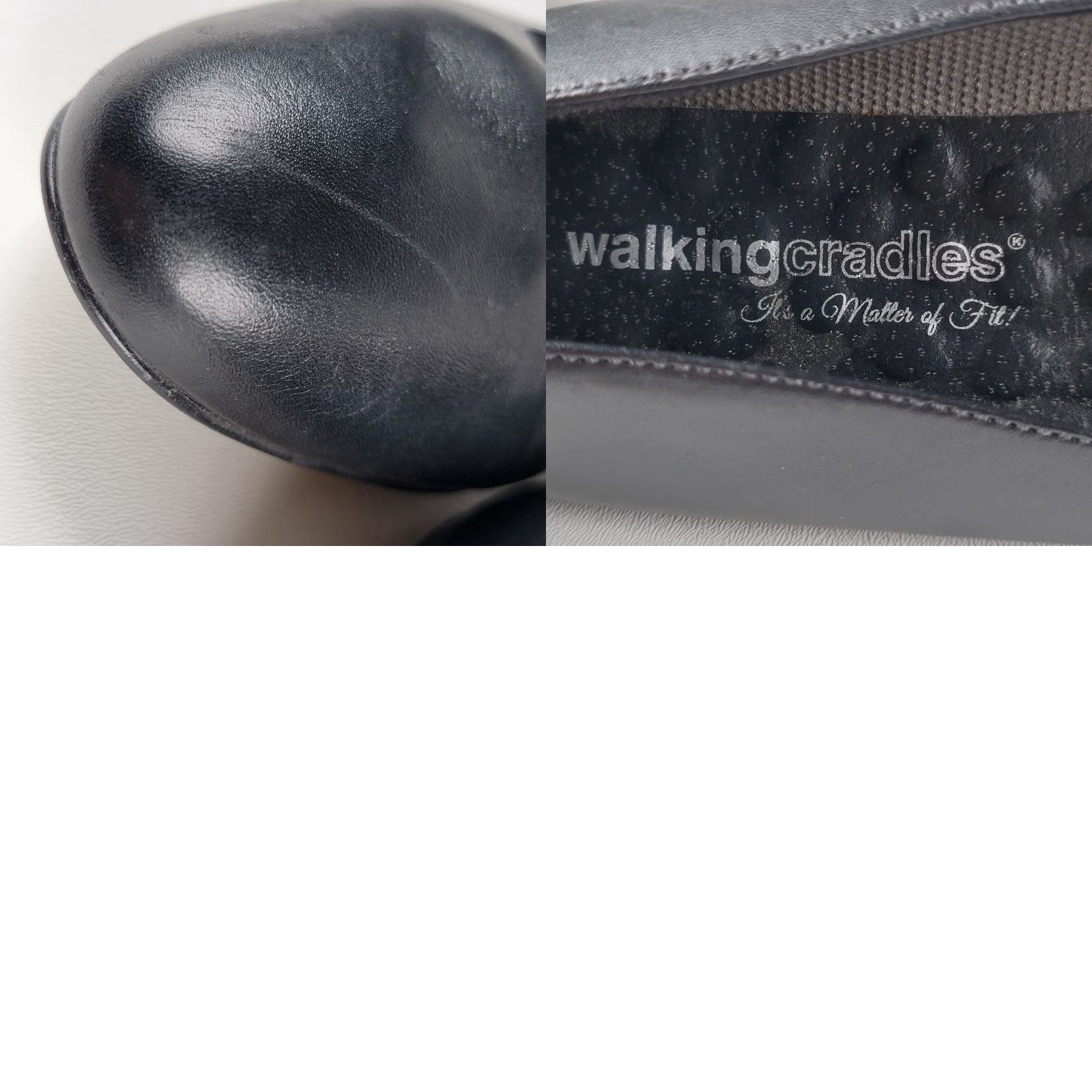 Vintage VINTAGE Walking Cradles Majorie Pumps Women's Black Leather Pump Kitten Heel 12 M Shoes Formal Size US 10 / IT 40 - 9 Thumbnail