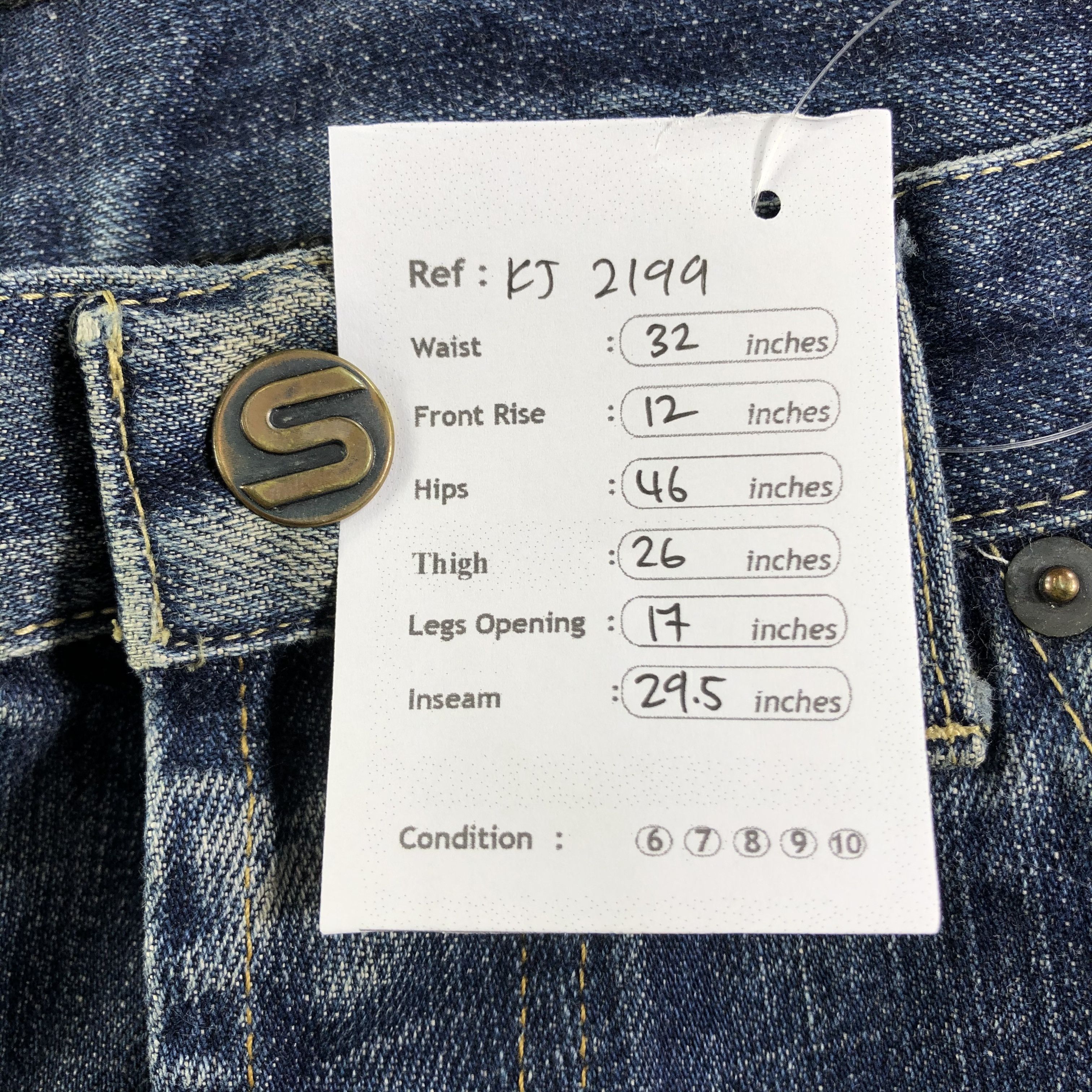 Silas Silas Jeans Faded Blue Denim KJ2199 Size US 32 / EU 48 - 12 Thumbnail